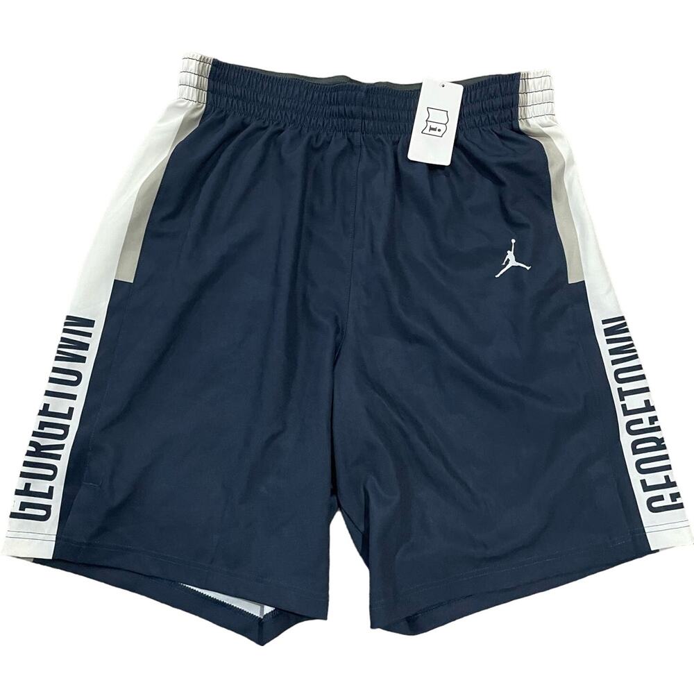 NWT‎ women's navy blue Nike Jordan Georgetown Hoyas basketball shorts 928697-419